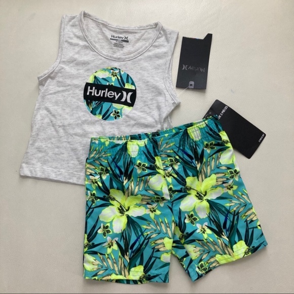 Hurley colorful sleeveless shorts set 2258 - Picture 4 of 5